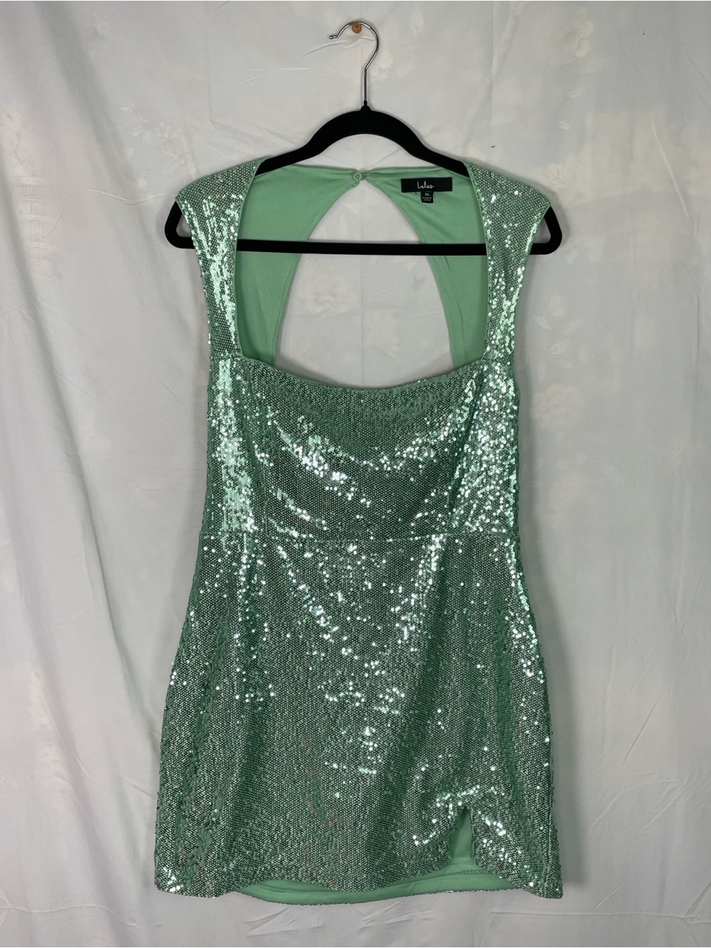 Lulu's Sequin Mint Green Mini Dress